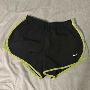 grey and neon nike athletic shorts